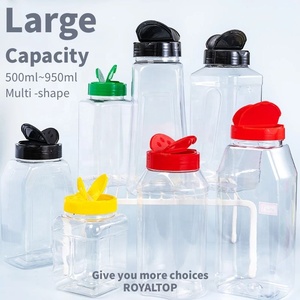 Bán Buôn Dùng Một Lần Nhựa Thực Phẩm Cấp Bao Bì Container <span class=keywords><strong>Jar</strong></span> Thực Phẩm Cấp Lớn Gia Vị Chai Rỗng Với <span class=keywords><strong>Shaker</strong></span> Nắp - Product Image 2