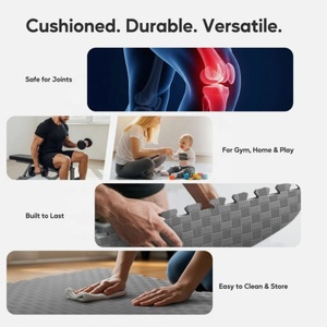60x60cm <span class=keywords><strong>EVA</strong></span> Câu đố Tập thể dục sàn lồng vào nhau Mat không trượt bọt phòng tập thể dục chắp vá tập thể dục mềm sàn Câu Đố thảm - Product Image 5