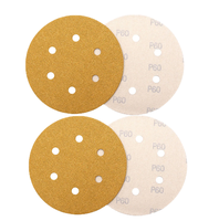 Disque de ponçage de 5 pouces (125 mm) en oxyde d'aluminium jaune
