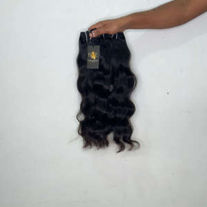Paquete de Cabello Humano Virgen Indio Natural Sin Procesar, Grado 12A, Ondulado y Rizado Profundo con Cierre Frontal HD - Product Image 1