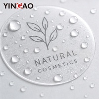 Étiquette personnalisée en rouleau pour emballage, autocollant rond blanc minimaliste en vinyle étanche pour pots cosmétiques, boîtes cadeaux, autocollants avec logo personnalisé