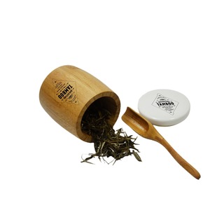 <b>Bamboo</b> Tea Canister Airtight Storage Cylinder Yellow Lid Spice <b>Container</b> For Tea Packaging - Product Image 5