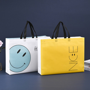 Sacs fourre-tout non tissés imprimés à l'écran, réutilisables, avec motifs sur le dessus et les côtés, pour le rangement de vêtements et de cadeaux - Product Image 1