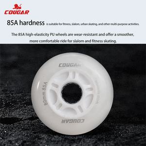 COUGAR Patins Roues Nuit LED Lumière Blanc 76mm 80mm Roues de Patinage pour Slalom Urbain <span class=keywords><strong>Fitness</strong></span> Patinage - Product Image 2