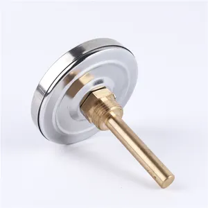 Thermomètre bimétallique chromé avec sonde en laiton Intérieur Extérieur et usage domestique Support OEM et ODM - Product Image 3
