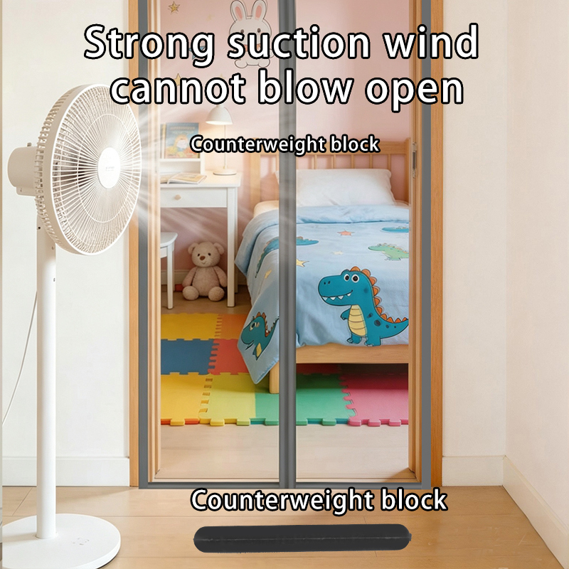 Summer Indoor Magnetic Door Curtain, Self-closing Anti Mosquito Fly Mesh Curtain · image 4