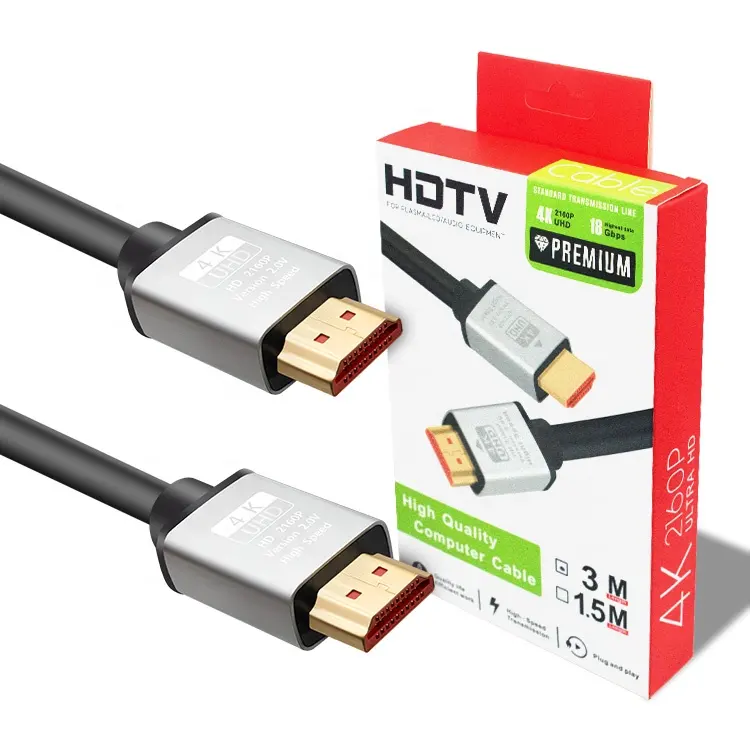 4K hdmi केबल 4K hddmi 2.0 3 फीट 3 डी 3 फीट hdmi मोबाइल से टीवी लैपटॉप के लिए