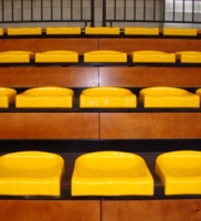 Fabriqué en Italie CETA marque normes de sécurité élevées siège de stade fixe chaise en plastique moulé par injection modèle DROP EN 12727 certifié