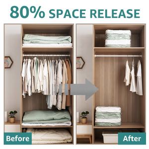 Sacs de rangement de placard robustes 80x100cm sacs de rangement sous vide d'aspiration d'air sac de rangement <span class=keywords><strong>pour</strong></span> vêtements avec pompe - Product Image 5