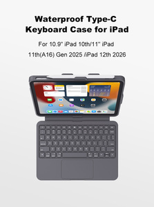 [Prêt pour la PPWR] Étui clavier USB-C filaire robuste sans batterie pour <span class=keywords><strong>iPad</strong></span> 10e/11e génération, touches anti-effraction et étanchéité IPX4 pour les appels d'offres scolaires - Product Image 2