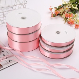 Cinta de Raso Rosa Personalizada, 100% Poliéster Reciclado, 10mm 25mm, de una Sola Cara, Diseño Personalizado, Accesorios para el Cabello Navideños, Decoración de Medallas, Rollo - Product Image 2