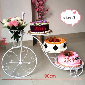 Décoration de mariage en métal doré, supports de gâteau à 3 étages pour fête, vente en gros, Offre Spéciale - Product Image 4