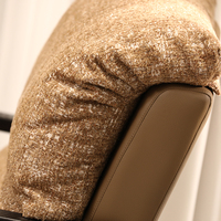Fauteuil d'appoint en bois massif, fauteuil de détente rembourré, siège moderne pour salon