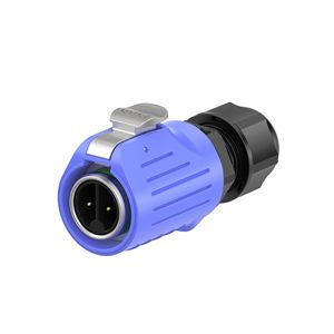 Connecteur industriel E-Weichat EW-LP16 bleu, femelle, montage sur panneau, rapide, 2/3/4/5 cœurs, verrouillage des fils, alimentation <span class=keywords><strong>aviation</strong></span>, 10A, étanche IP68 - Product Image 3