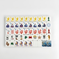 Ocean Art Crystal Luxury Foldable Custom Engraved Acrylic Mahjong Tiles OEM ODM Pattern Customizable American Chess Clocks