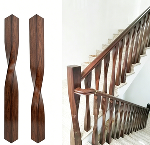 Diseño moderno Piquete sólido Eden Spindle Balaustre de arce duro Bacony Escalera Balaustradas Pasamanos Accesorios para muebles de madera - Product Image 1