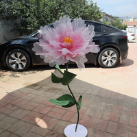 Peonía Artificial de Malla de Seda Grande para Decoración de Ventanas, Bodas, Eventos al Aire Libre, Venta al Por Mayor Comercial
