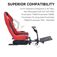 GY030 Sièges de course à godet de sport de qualité supérieure Jeu de conduite Sim Volant pliable Chaise de conduite Simulateur de course Cockpit