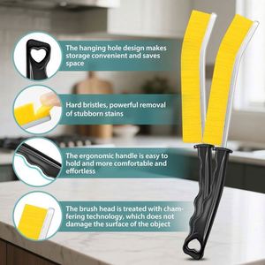 Crevice Cleaning Brushes Long Handle Dead Angle Cleaning Porcelain Plate Hair Dust Brush <b>Gap</b> Bathroom Toilet Kitchen Brush - Product Image 5