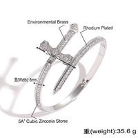 Nouvel ensemble de bracelets épée de la justice pour homme, accessoire hip-hop, avec zircon et diamants, bijoux de mode personnalisés