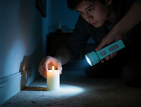 Lampe torche LED d'extérieur, grande puissance, longue portée, rechargeable par USB, faisceau lumineux intense, faisceau réglable, corps de lampe en ABS, camping