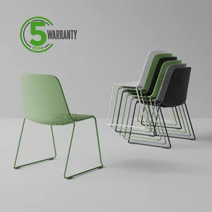 Design Office Furniture Black School Hospital Clinic Library Plastic Reception Visitor PP Plastic Shell Waiting Room Chair