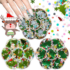 Pegamento para Uñas con Diseño de Corazón de Nieve Navideño 2024, Adorno 3D para Uñas - Product Image 5