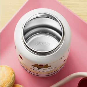 Double Wall Stainless Steel Insulated Child Cartoon Children's Double Drink Bounce Water <b>Bottle</b> Flask Straw Cup With Handle - Product Image 6