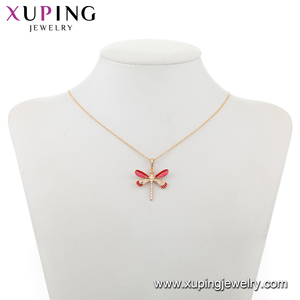 46957 Joyería Xuping, Hermosos Collares de Moda, Collares con Forma de Mariposa Chapados en Oro - Product Image 6