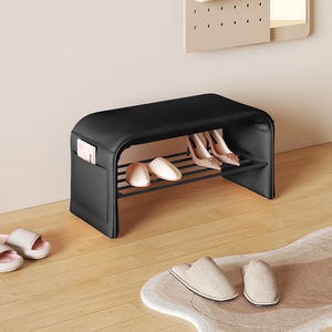 <span class=keywords><strong>Armoire</strong></span> à chaussures moderne en cuir rembourré avec cadre en fer et rangement - Product Image 2