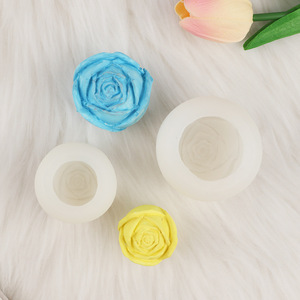 <span class=keywords><strong>Besafe</strong></span> 3D Rosa flor jabón vela molde para decoración de pasteles hecho a mano hacer chocolate caramelo hielo polímero arcilla goma pasta - Product Image 3