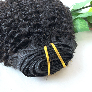Extensión de cabello rizado Afro para mujer negra, Clip virgen tipo hm para cabello natural brasileño, 4C, venta al por mayor - Product Image 3