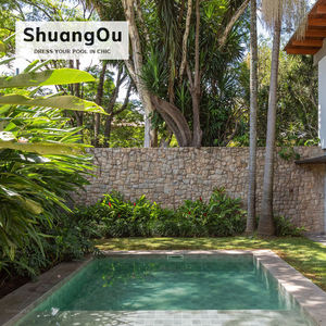 Baldosas de piscina esmaltadas verdes naturales para <span class=keywords><strong>spa</strong></span> al aire libre Baldosas de mosaico de piedra de mármol con impresión de inyección de tinta de reflexión - Product Image 4