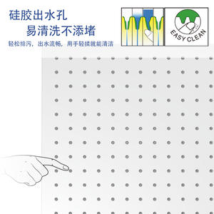 Cabezal de Ducha Cuadrado de Acero Inoxidable con Efecto Lluvia y Cascada, Cromado, para Baño y Hotel - Product Image 3