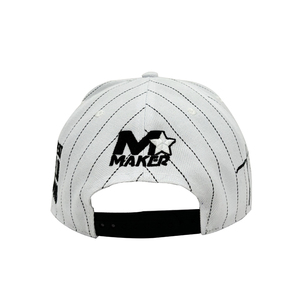 Reto American Pinstripe 5-Panel Baseball Cap Structured Custom 3D Embroidered Logo Sporty Streetwear Unisex - Product Image 4