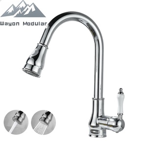 Grifo de Cocina con Rociador Extraíble, Mezclador de Agua Fría y Caliente de Latón Sólido con Doble Modo de Flujo en Cascada - Product Image 5
