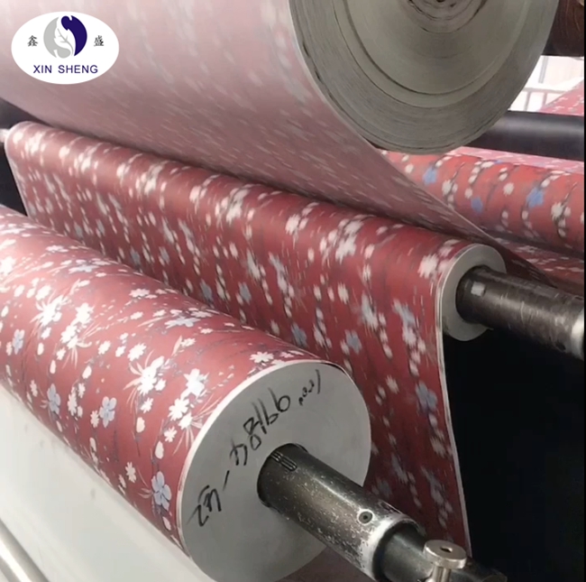 Сублимационная теплопередача печать цветочный дизайн новость коричневая и белая бумага