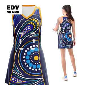 High Quality Custom Designed Breathable Polyester Netball Dress for Adults OEM Sports Wear with Adult Sizes Team Name for Tennis - Product Image 1