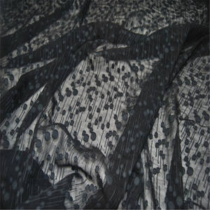 Tessuto Jacquard in Seta <span class=keywords><strong>Nera</strong></span> Naturale Sicuro e Lussuoso, Bellissimo 10m/m, Popolare per Fodere, Veli, Scialli e Camicie da Donna - Product Image 4