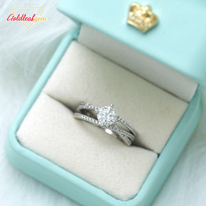 Bague de fiançailles et de mariage en or véritable 18K 14K avec diamant rond cultivé en laboratoire Goldleaf, rapport IGI, HPHT CVD, 1CT 2CT 3 carats, pour femme - Product Image 2