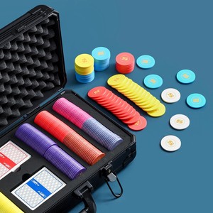 ชุดชิปเซรามิกเท็กซัสโฮลเอ็มระดับพรีเมียมสุดหรู 300/500 ชิ้น |   กล่องอลูมิเนียม EVA ระดับไฮเอนด์ สำหรับโทเค็นพิเศษ 4 ชิ้น สำหรับชมรมไพ่นกกระจอกและคาสิโน - Product Image 4