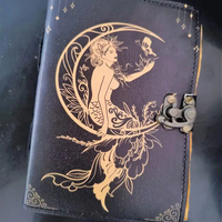 Carnet de croquis en cuir gaufré fait à la main Vintage rétro recette magique prière écriture bien-être balle mariage rafale Journal mental