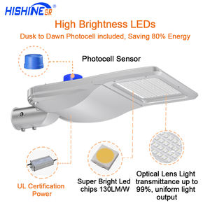 ไฟถนน LED สำหรับภายนอกอาคาร ยี่ห้อ Hishine ใช้ในสวน กันน้ำ พร้อมเซ็นเซอร์ตรวจจับความเคลื่อนไหว ตัวเรือนอลูมิเนียมอัลลอยด์ มาตรฐาน IP67 ได้รับการรับรอง RoHS - Product Image 4