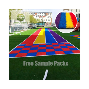 Alfombra de <span class=keywords><strong>color</strong></span> de hierba arcoíris de hierba <span class=keywords><strong>artificial</strong></span> colorida a precio barato de fábrica para patio de recreo de jardín de infantes - Product Image 6