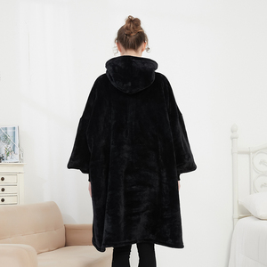 Custom Solid Giant Pocket Women <strong>Men</strong> Hooded Sherpa Wearable <strong>Blanket</strong> Sweatshirt Oversized <strong>Hoodie</strong> <strong>Blanket</strong> for Adults - Product Image 5