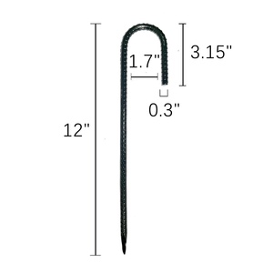 ที่ยึดเต็นท์กันลมพร้อมการตกแต่งพื้นดินเสาเหล็กเคลือบกลางแจ้งแบบข้ามพรมแดน - Product Image 2