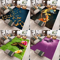 Tapis de salon moderne en velours cristal personnalisable, adapté aux animaux domestiques, facile à nettoyer, pour les espaces intérieurs familiaux