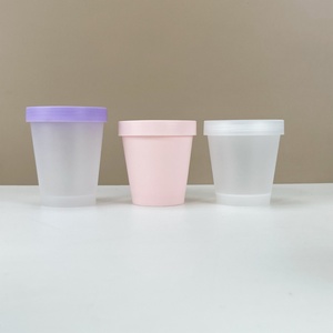 Factory Price PP Facial Mask <b>Plastic</b> <b>Jar</b> Silk Screen logo 100g 200g 250g Cosmetic Pink clear Body Scrub <b>Plastic</b> <b>Jar</b> - Product Image 6