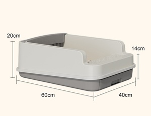 Nouvelle Conception Grande <span class=keywords><strong>Litière</strong></span> Semi-fermée pour Chat avec Tiroir et Grille, Facile <span class=keywords><strong>à</strong></span> Séparer, pour <span class=keywords><strong>Litière</strong></span> Granulaire, Fournitures pour Chats - Product Image 5