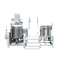 Mezclador Emulsionante al Vacío con Elevación Hidráulica de 50L, 40kW, SUS304/SUS316L con Bomba, Rodamiento y Motor de Engranajes